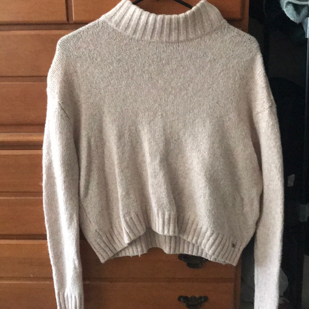 Cropped turtleneck sweater